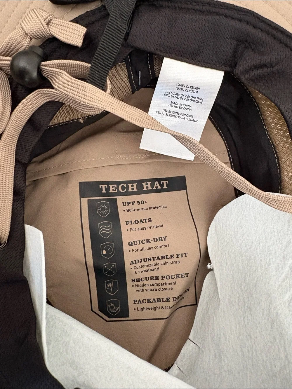 Orvis Men's Tech Hat in Khaki/Tan - Breathable Sun Hat